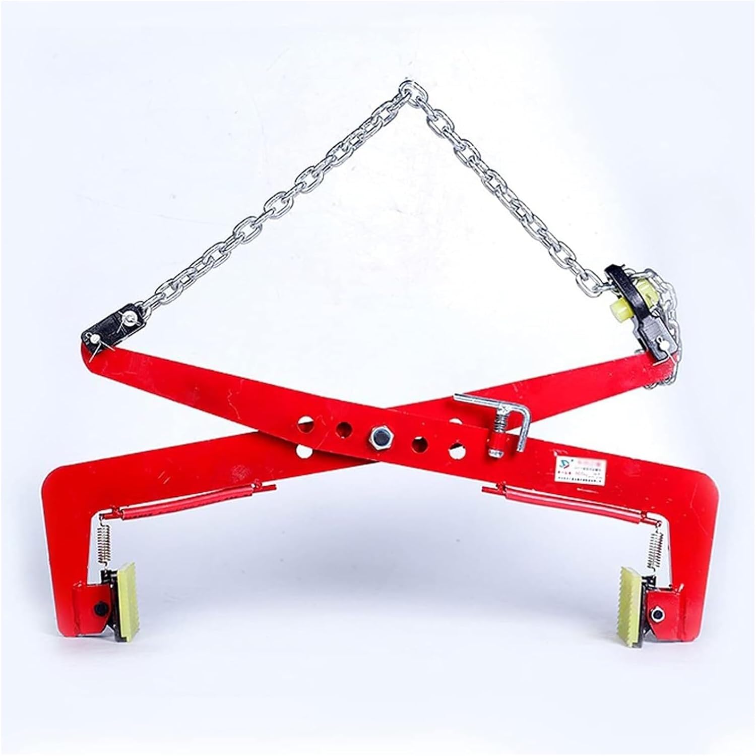 Heavy Duty Vertical Plate Lifting Clamp, Stone Clamps Duty, Steel Plate, with Chain for and Transporting Hanging Fixture Clip Slate(12in)
