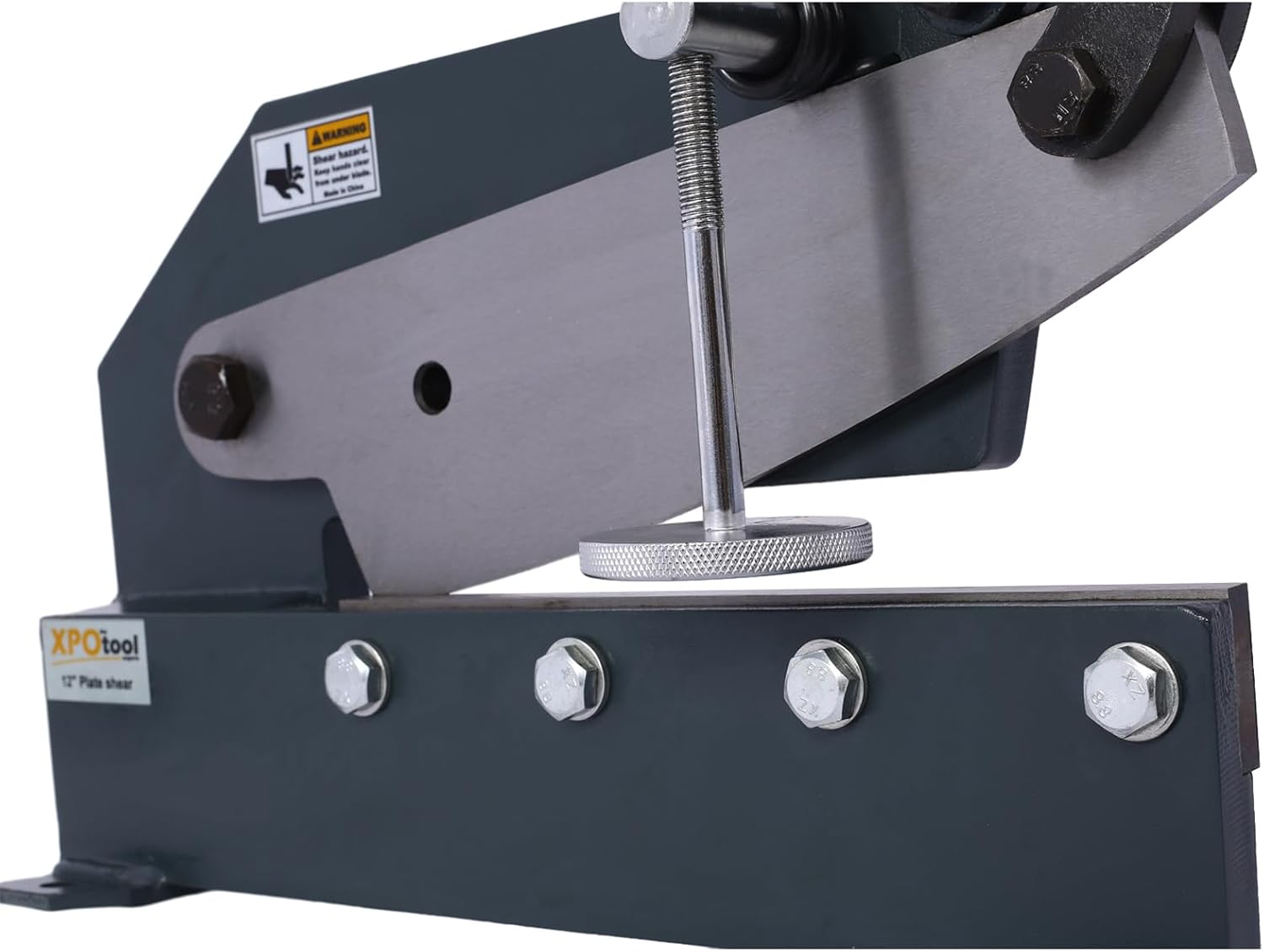 Hand Plate Shear, Manual Metal Cutter Cutting Thickness1/4 Inch Max, Metal Steel Frame Snip Machine Benchtop 1/2 Inch Rod, for Shear Carbon Steel Plates and Bars (12 Inch)