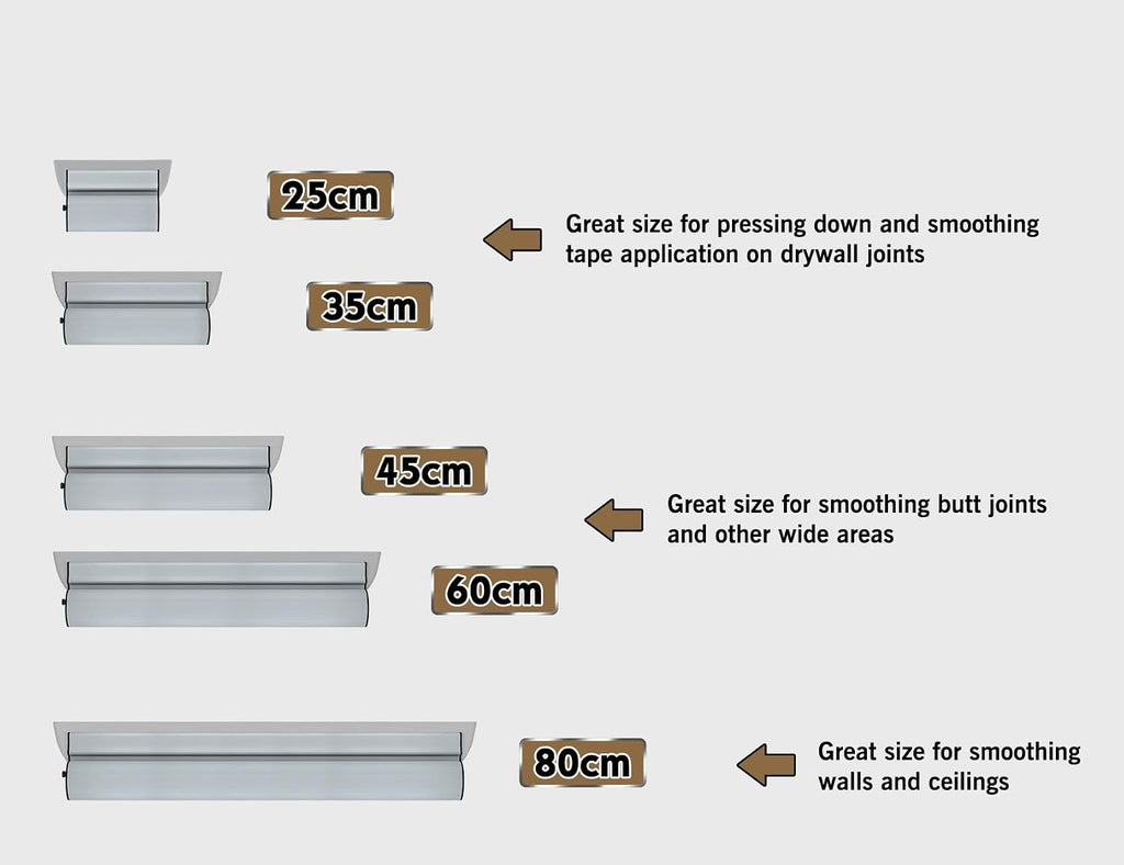 ROLLINGDOG Drywall Skimming Blade Set - Include Extension Pole and Transport Case,13PC Easy Carry Handle and 5 Extra Skimming blades