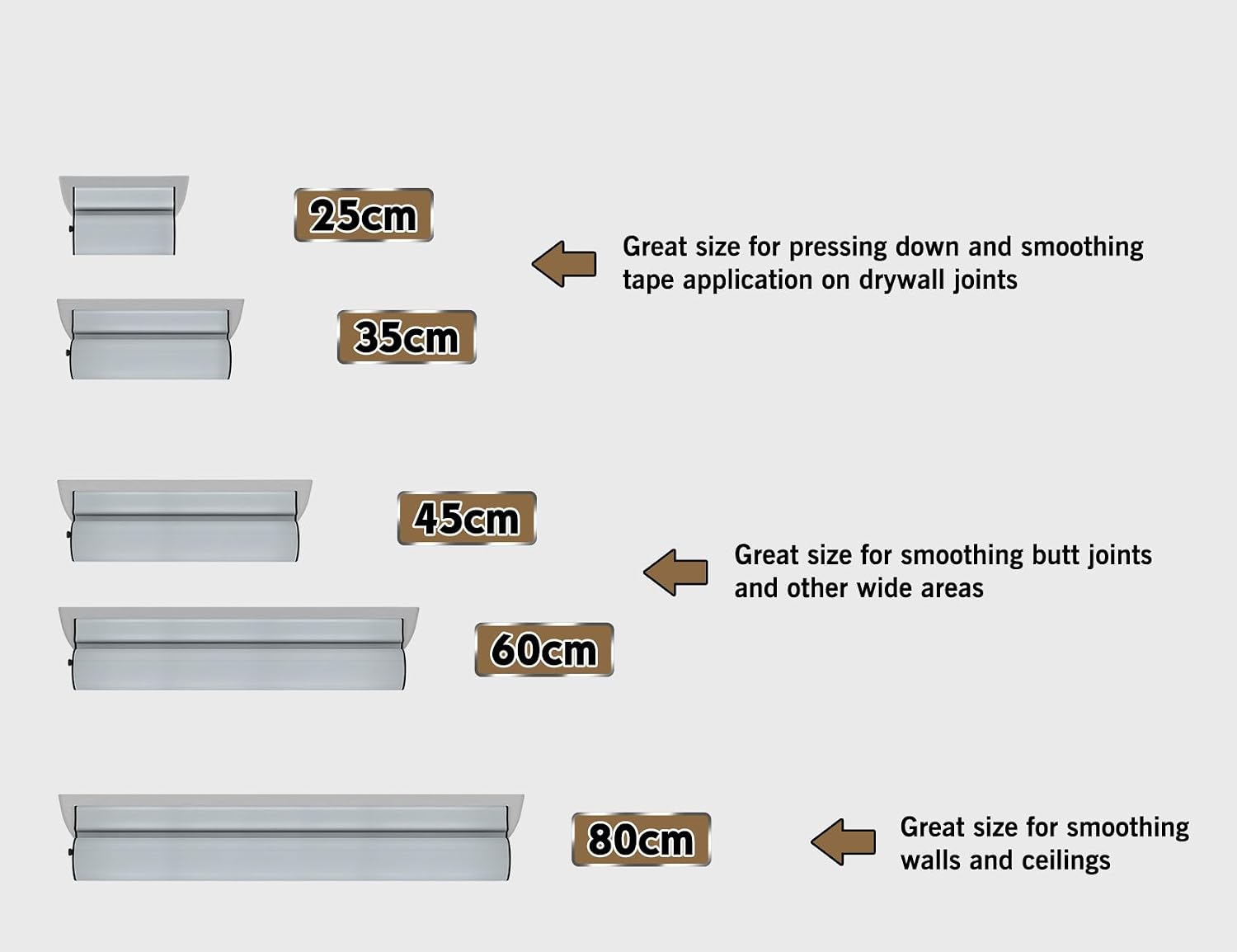 ROLLINGDOG Drywall Skimming Blade Set - Include Extension Pole and Transport Case,13PC Easy Carry Handle and 5 Extra Skimming blades