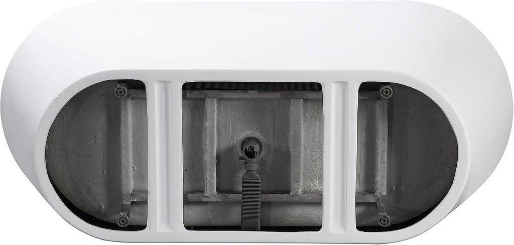 59' Acrylic Freestanding Bathtub-Acrylic Soaking Tubs, White Bathtub, Oval Shape Black Freestanding Bathtub with Chrome Overflow and Pop Up Drain