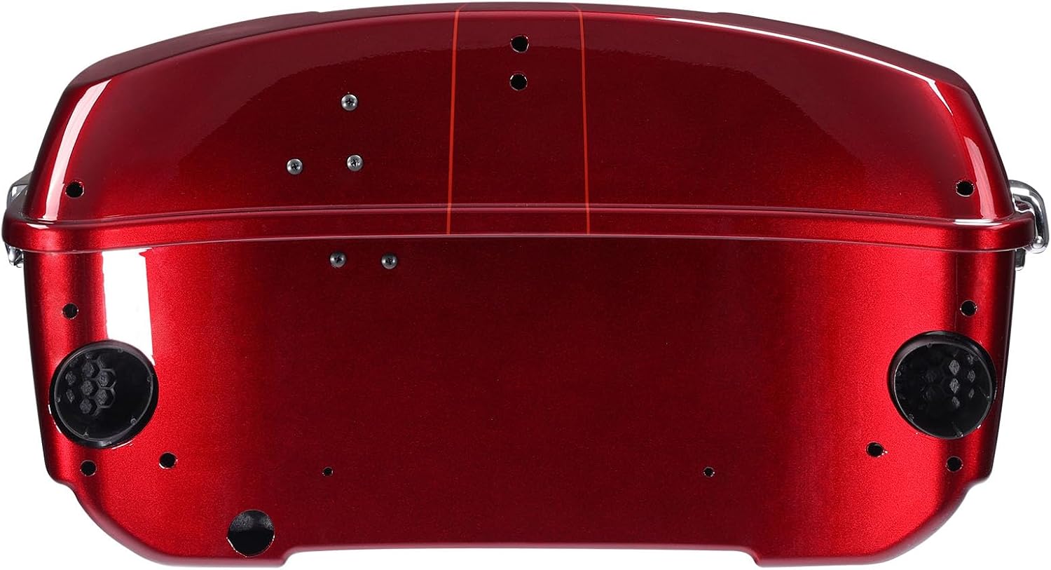 TCMT 13.7' King Motorcycle Trunk Box W/Latch Key Fit For Harley 2014-2025 Touring CVO Road King Road Glide Street Glide Electra Glide Ultra Limited Velocity Red Sunglo