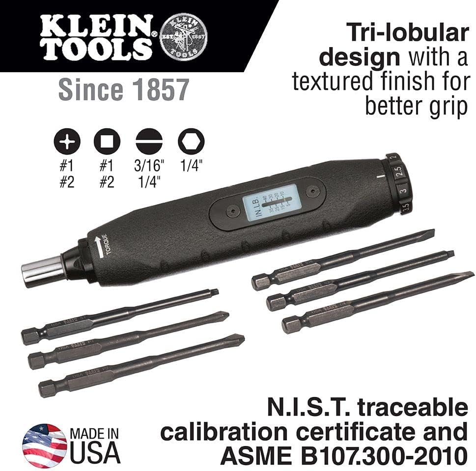 Klein Tools 57032 Torque Screwdriver Set, 6-Piece and 50900R Conduit Lockout Wrench Set, Tighten and Loosen Locknuts, 3-Piece