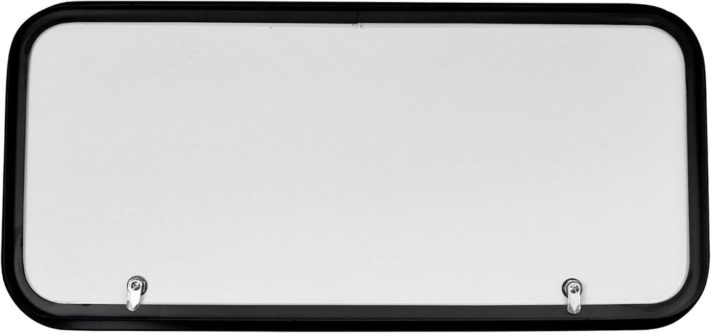 RV Baggage Door 36' Wide X 16' High with Rounded Corners and Thumblocks for RV's- Compartment Access Storage Doors with Top Hinge- Camper Trailer Motor Home- Black
