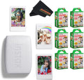 Fujifilm INSTAX Mini Link 3 Smartphone Printer with INSTAX Mini Instant Film and Sunshine Microfiber Cleaning Cloth... (6 Twin Pack (120 Sheets), Clay White)