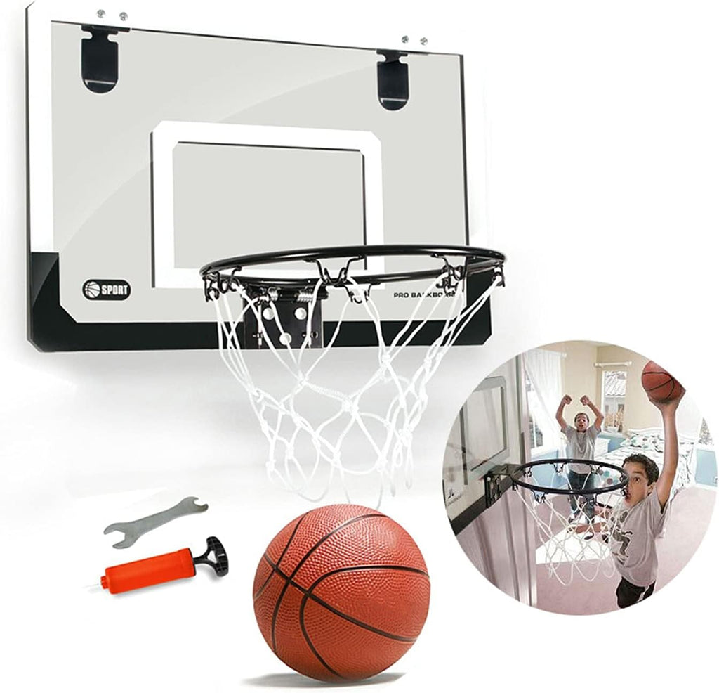 Basketball Hoop Hanging Home Mini Basketball Hoop, Office Bedroom Door Frame Wall-Mounted Basketball Stand, Used for Dunking Practice for Children and Adults (Size : 45.5x30.5cm)