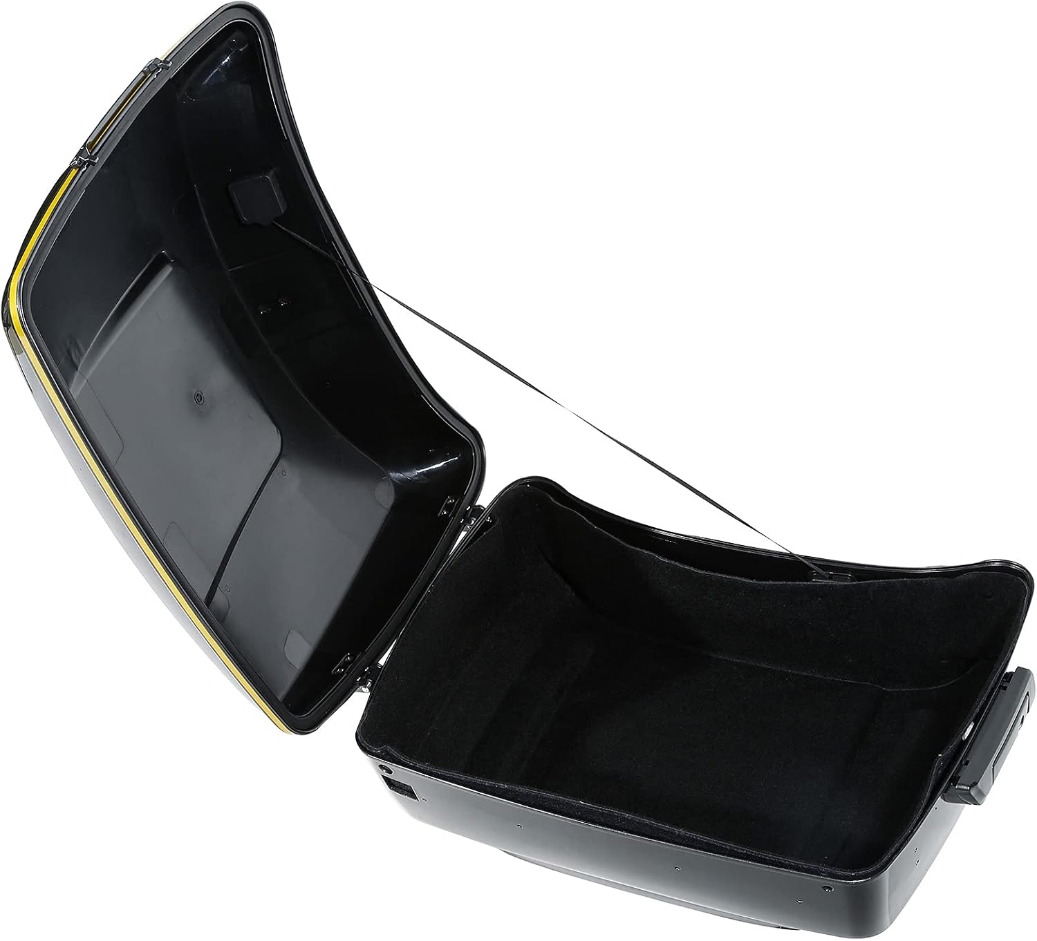 Gold/Black Geometric Shape Fade 13.7' King Trunk W/Latch Key Fit For Harley Trunk Touring CVO Road King Road Glide Street Glide Electra Glide Ultra Limited 2014-2025