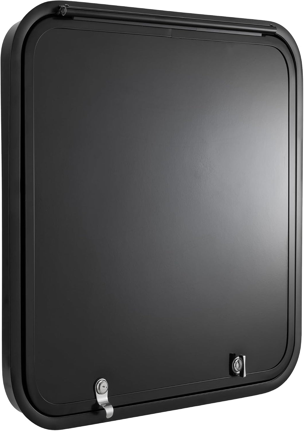 RecPro RV Baggage Door | Rounded Corners | Camper | Compartment Door | Black Fiberglass (24' W x 24' H) | Made in America