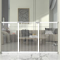41' Extra Tall and Wide Baby Gate, 72.3-74' Wide Pet Cat Gate for Doorway, Extra Wide Pressure Mounted Child Door with Expansion Kit, Metal Safe Gate, Tall Dog Gate, White