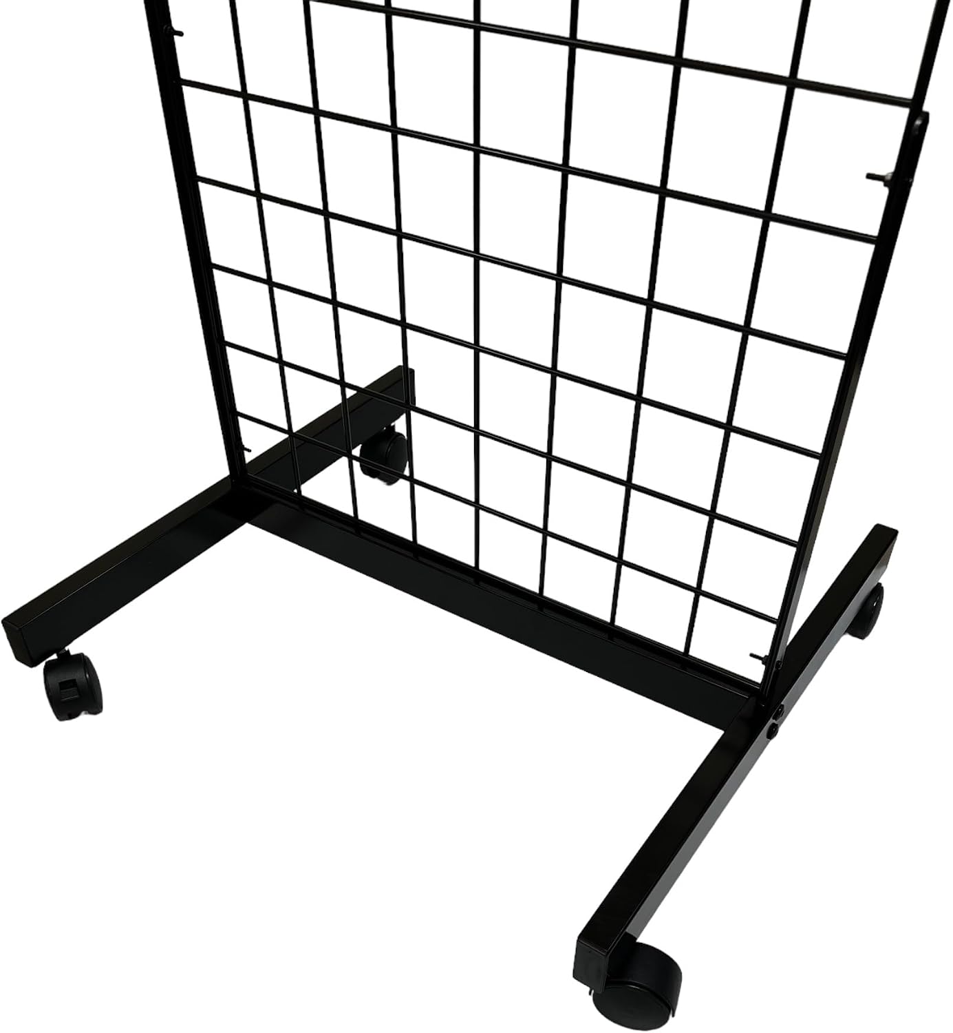 Only Hangers Black 2' x 6' Heavy Duty Rolling Gridwall Display Panel - Set of 1 and Set of 2 (SET OF 2)