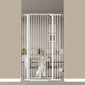 57' Extra Tall Cat Gate for Doorways, 29.5'-38.5' Tall Pet Gates for Cats Walk Through, Auto Close High Baby Gates with Door, Child Safety Gate Indoor Stairs, Cat Proof Gate for Dogs, White