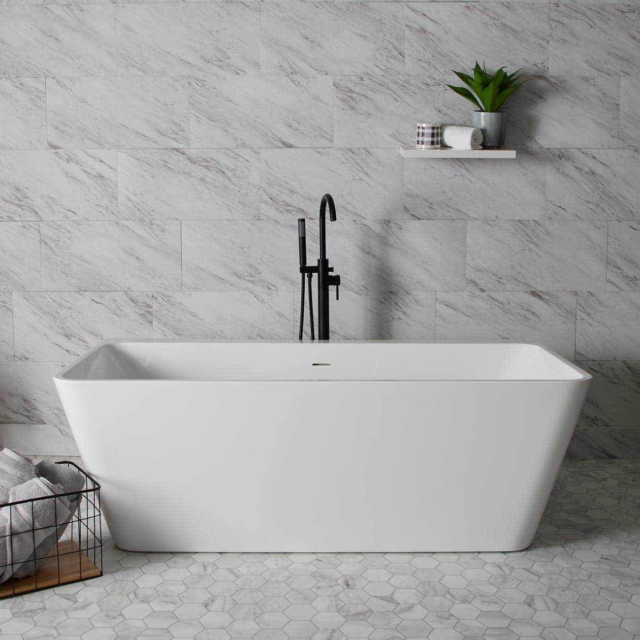Vintage Tub & Bath Axton 59 Inch Acrylic Double Ended Freestanding Tub