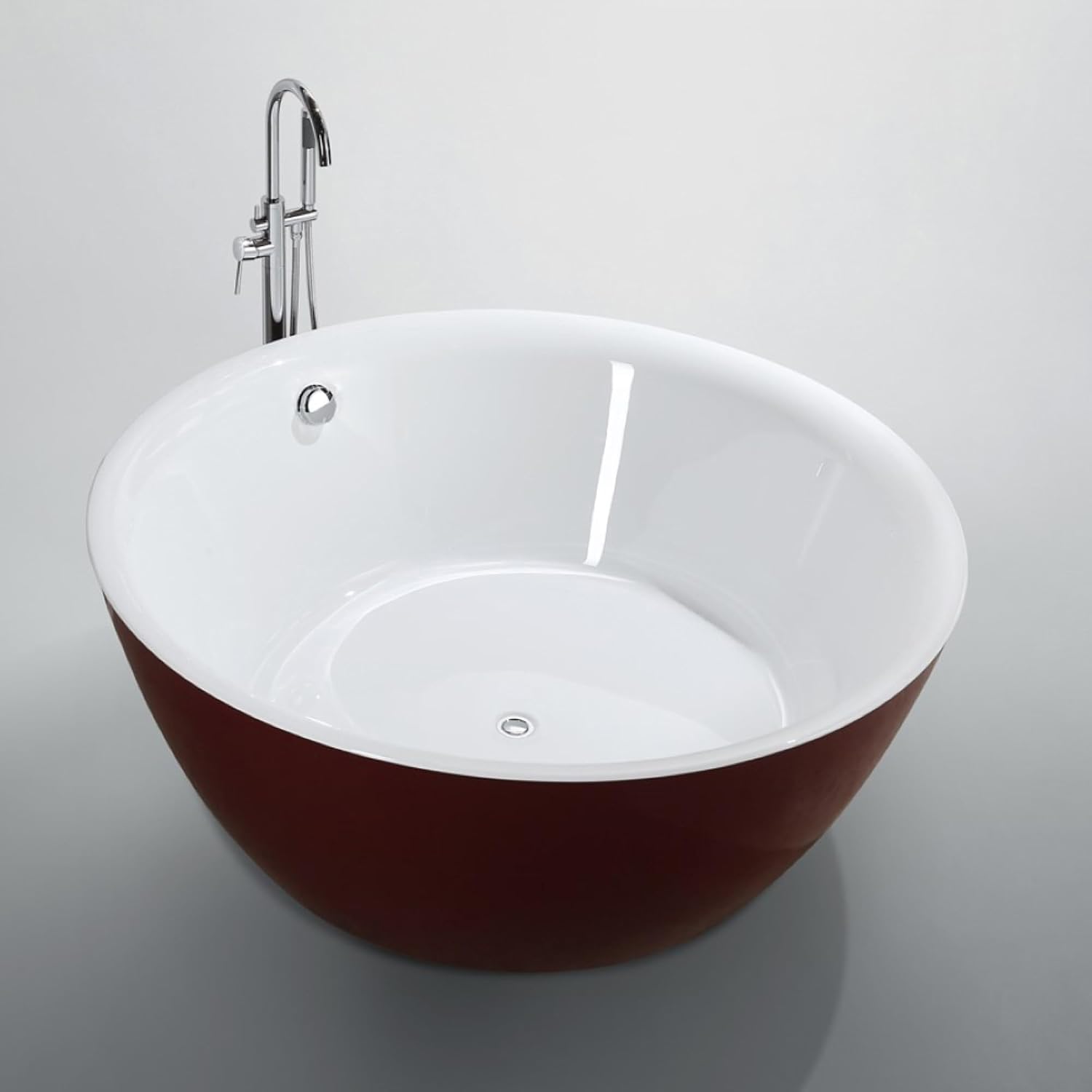 BA6832RD Prato 59 inch Freestanding Bathtub in Glossy Red, 59'