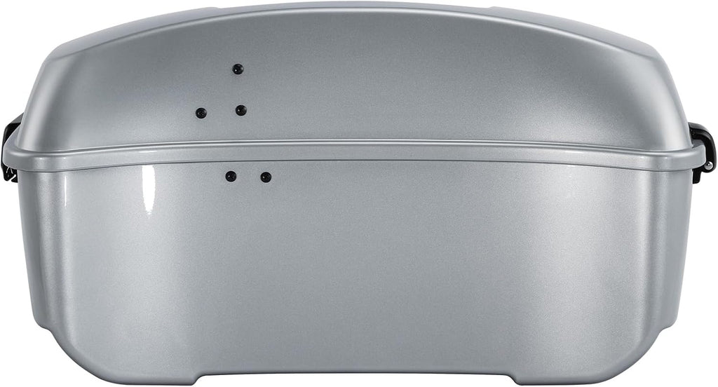 King Motorcycle Trunk Box Fit for Harley Touring 2014-2025 CVO Road King Road Glide Street Glide Electra Glide Ultra Limited Atlas Silver Metallic Pack