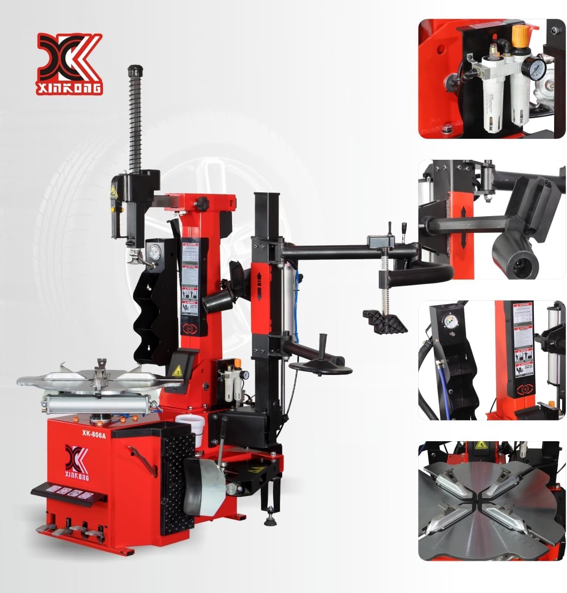 XK-806A Tire Changer Machine Tilt Back Column 2.0 Horsepower 10-28 Inches with 12 Month Parts Replacement