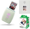Fujifilm Instax Mini Link 3 Wireless Smartphone Printer, Green, Bundle with 20 Exposures Instant Daylight Film and Photo Album