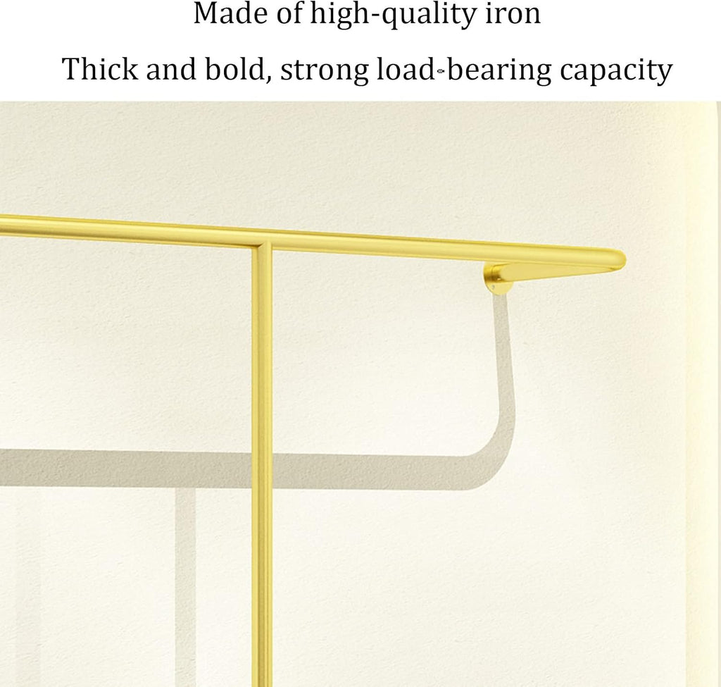 Wall Mounted Clothing Rack Hanging Shelves System,Modern Retail Garment Rack Heavy-Duty Closet Storage Clothes Organizer Cloth Display Rack Hanger,Multi-Purpose Hanging R(A-L 120cm