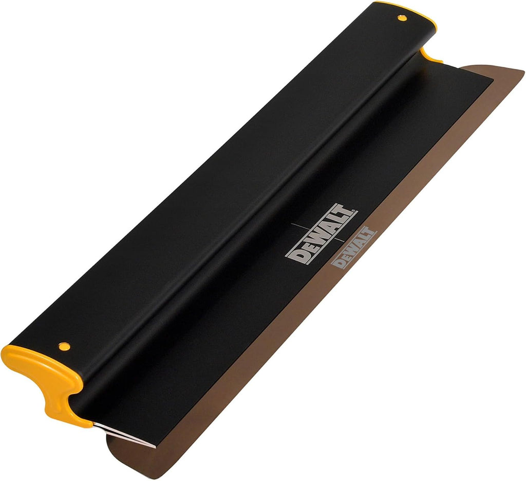 DEWALT Drywall Skimming Blade, 24-Inches | Pro-Grade | Extruded Aluminum & European Stainless Steel Construction | High-Impact End Caps | Sheetrock Gyprock Wall-Board Plasterboard | DXTT-2-924