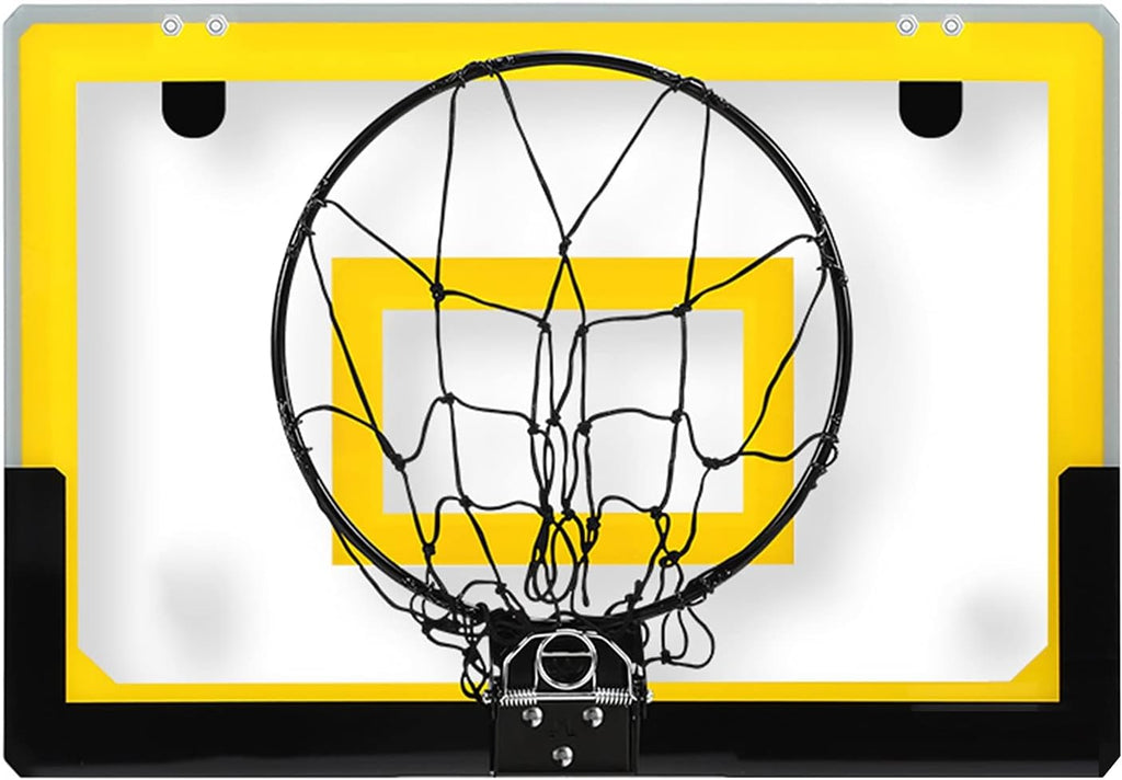 Basketball Rim The Wall-Mounted Basketball Hoop Can Be Folded for Storage, Children's Mini Outdoor Basketball Board (Color : Yellow, Size : 45.5x30.5cm)