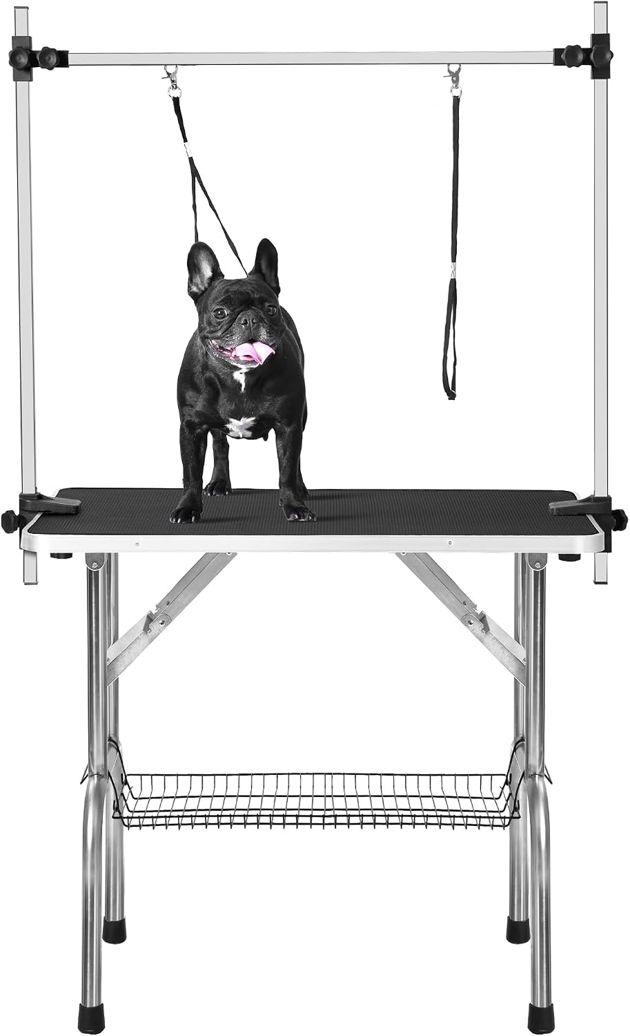New Large Pet Grooming Table for Dog Cat with Adjustable Arm and Clamps Heavy Duty Portable Dog Grooming Table w/Arm & Noose & Mesh Tray (36INCH, Black)