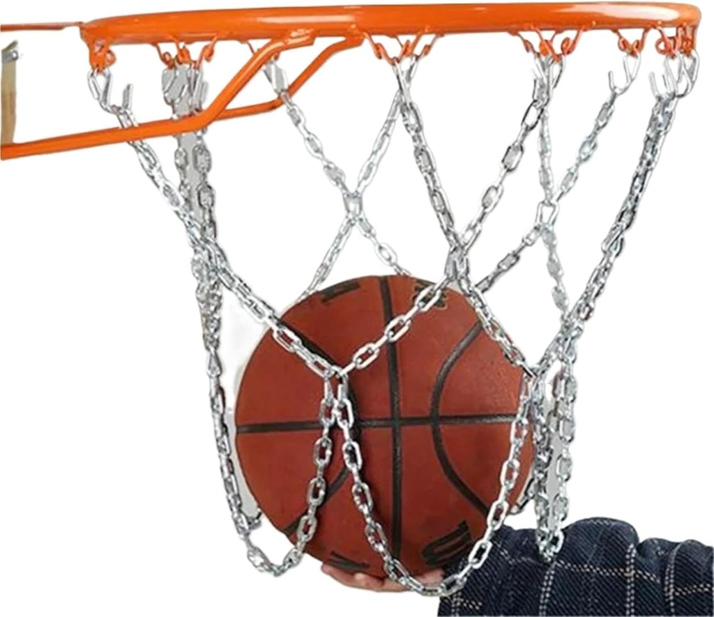 Basketball Net 4pcs Basketball Net Replacement for Hoop, Standard Braided Chain, Heavy Duty for Outdoor