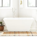 Signature Hardware 928272-67-I Leland 67' Free Standing Acrylic Soaking Tub with Center Drain - White