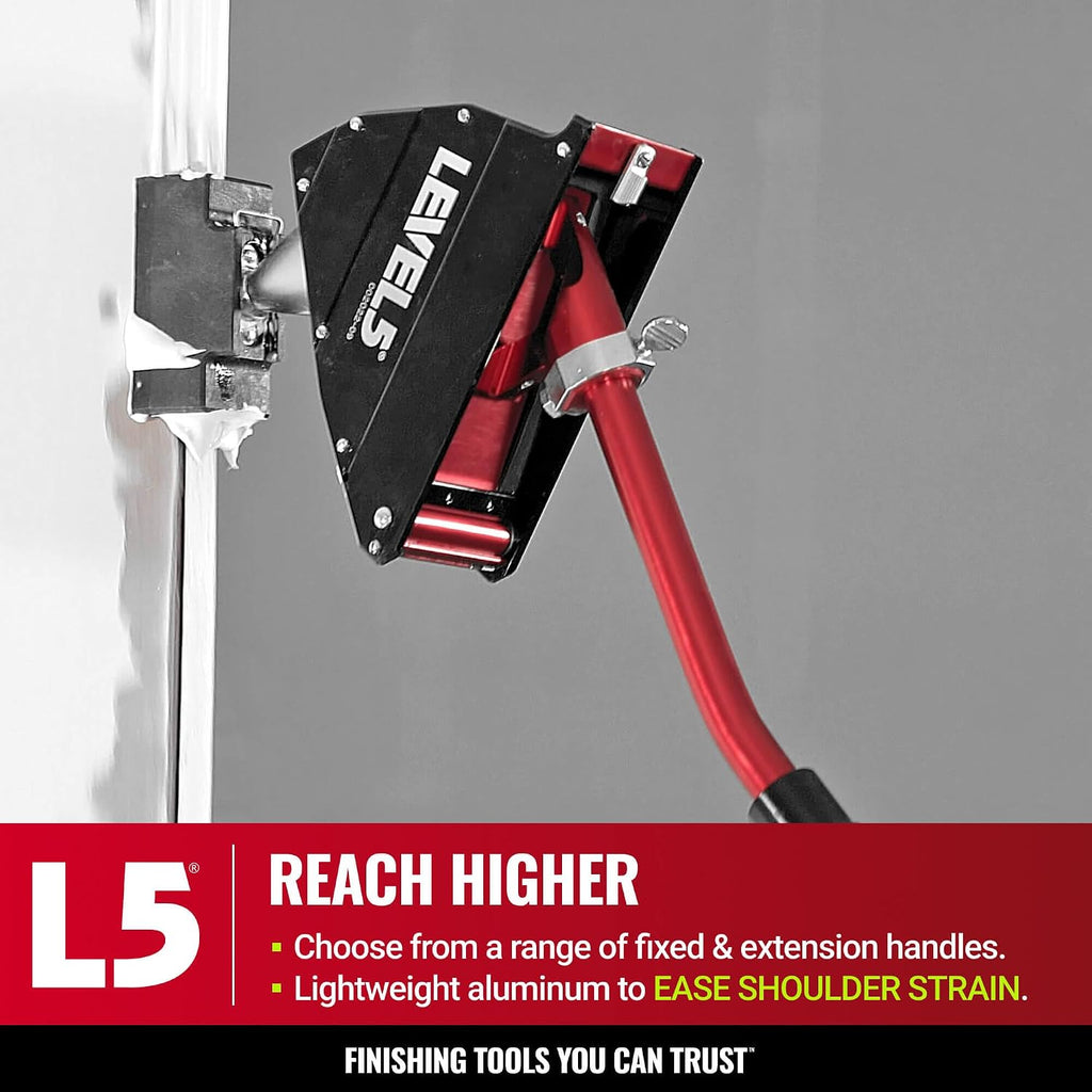 7-Inch Corner Applicator Box + Extendable Handle - LEVEL5 | Pro-Grade | Drywall Gyprock Plasterboard Sheetrock | 4-508