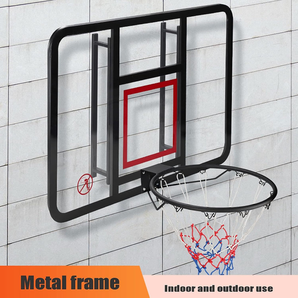 Wall-Mounted Mini Basketball Hoop, Indoor and Outdoor Portable Basketball Training Stand, 110x75cm/45.7'x29.5'