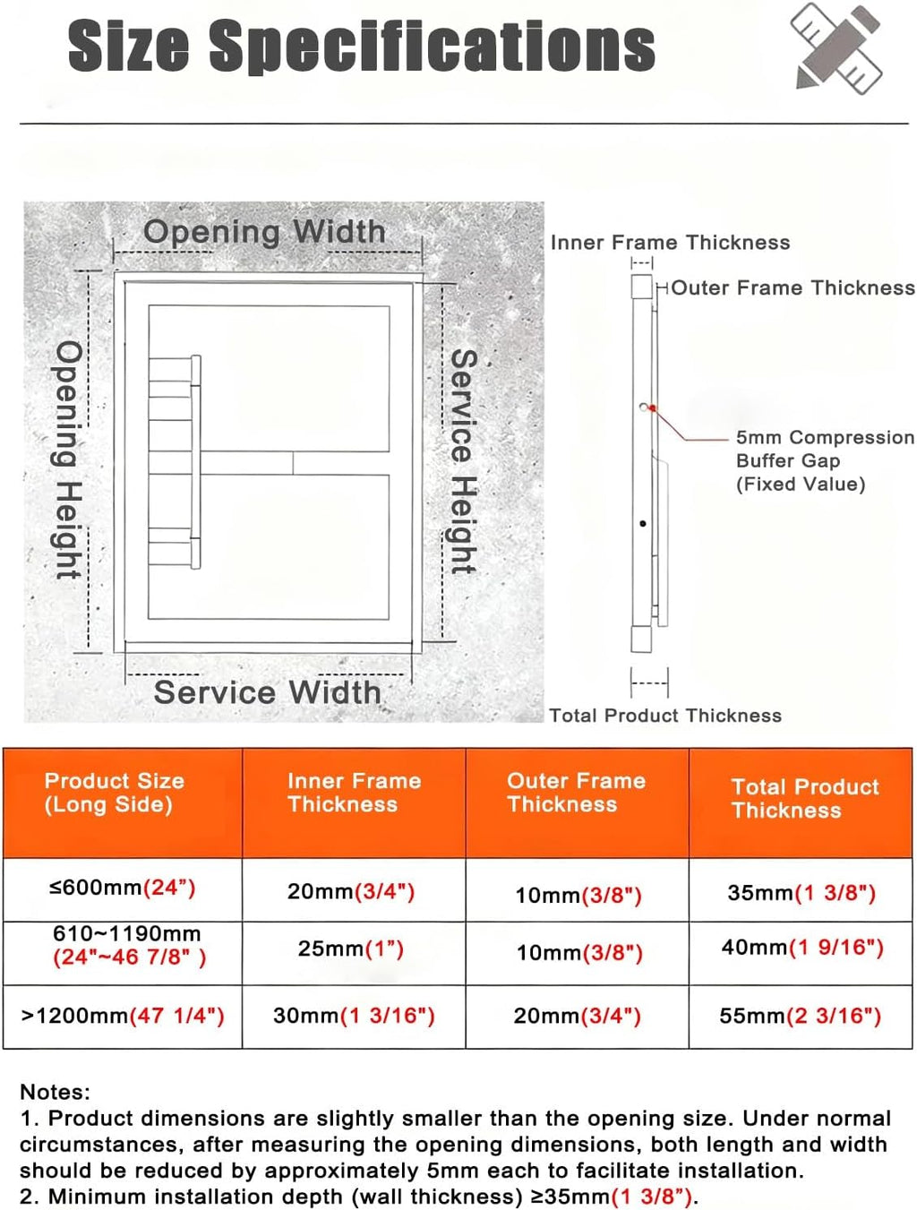 Heavy-Duty Galvanised Steel Access Door, Customisable Concealed Service Gate for Bathroom Tiles, for Hiding Pipes, Cables, and Fire Hydrants(6x6in/160x160mm)