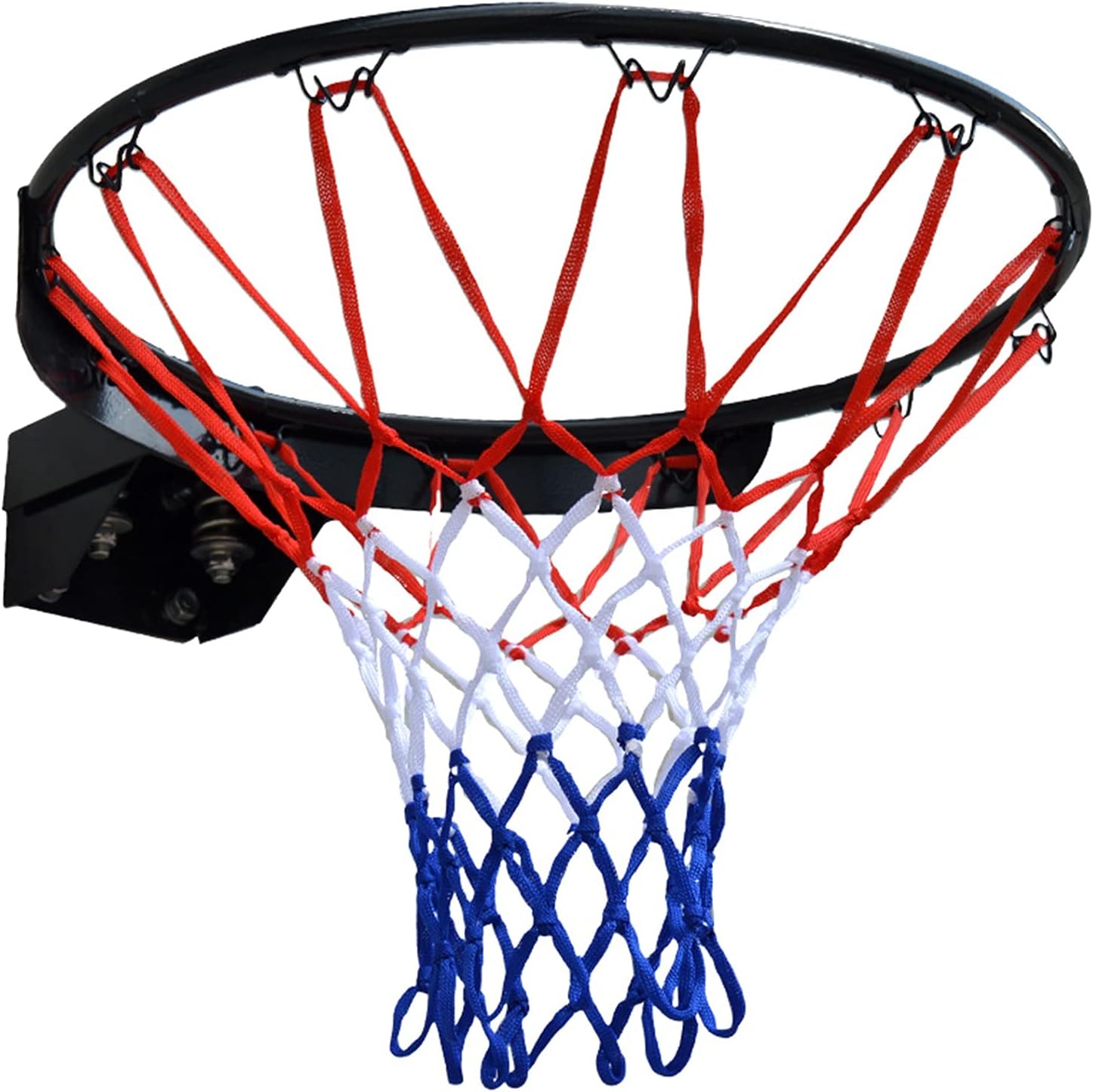 Basketball Rim Wall-Mounted Basketball Hoop Children Adult Outdoor Steel Basketball Board, 18in Portable Basketball Hoop (Color : Black)