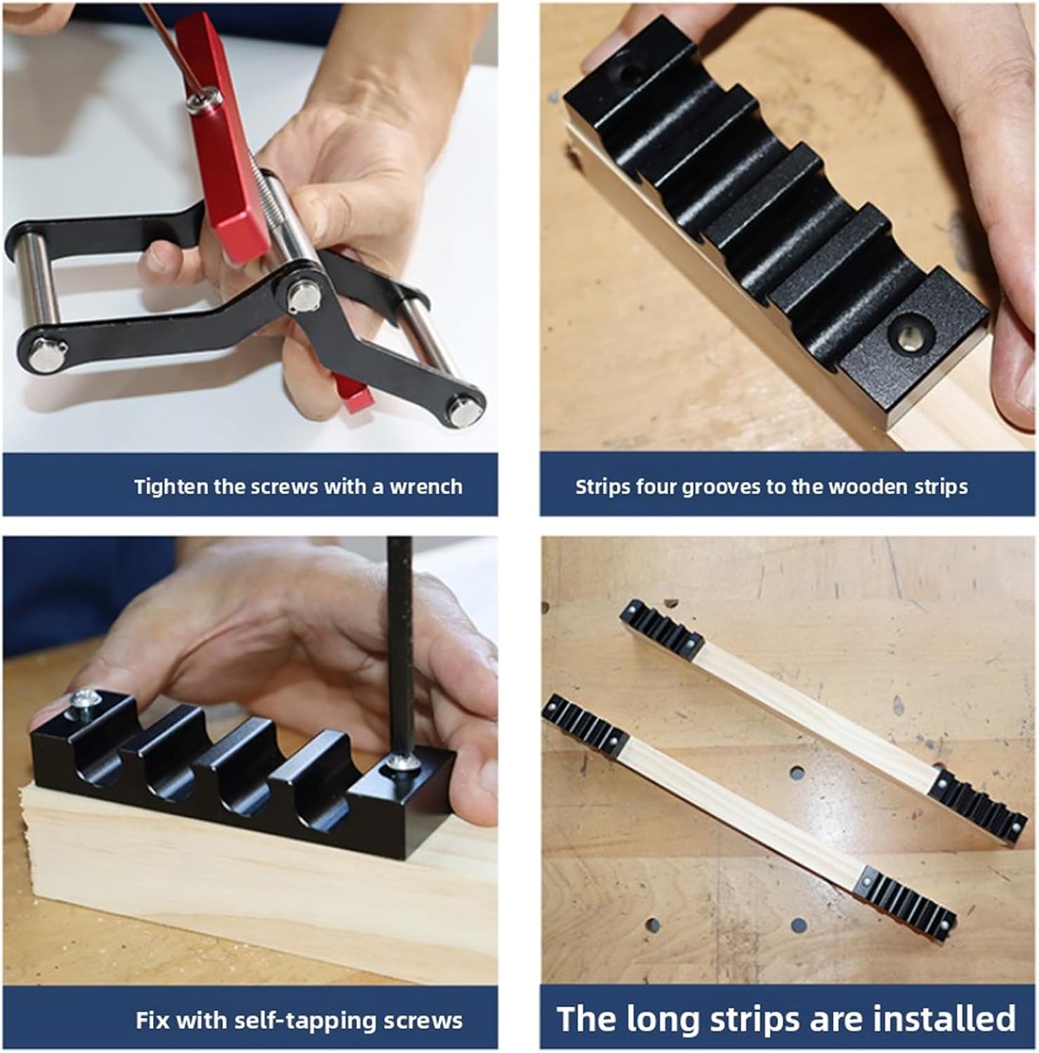 Fockety 4 Way Pressure Release Clamps, Pressure Panel Clamps, Wood Panel Corner Clamping System Woodworking Bracket Set for Cabinet, Tabletops, Furniture & Precision Wood Projects