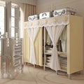 Portable Wardrobe Closet, 67.7 in Heavy Duty Metal Clothing Rack with Cover, Foldable Clothes Rack for Hanging Clothes, Garment Racks Organizer(80cm/31.5in)
