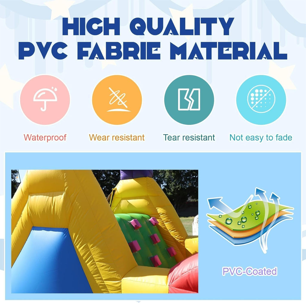 22FT Commercial Inflatable Bounce House Obstacle Course - Heavy Duty PVC Bouncer with Large Slide, Crawl Tunnel & Wet/Dry Pool for Backyard, Birthday Party, Outdoor Games for Kids Ages 3-12