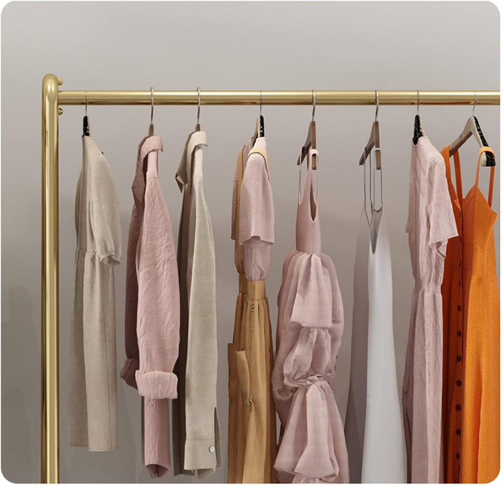 Garment Rack Display Clothes Racks Clothing with Wheels,Clothing Store Retail Racks Commercial Hanger for Hanging Clothes,Heavy Duty Organizer Storage Shelf (C-L100xH135CM/L39.4x53in