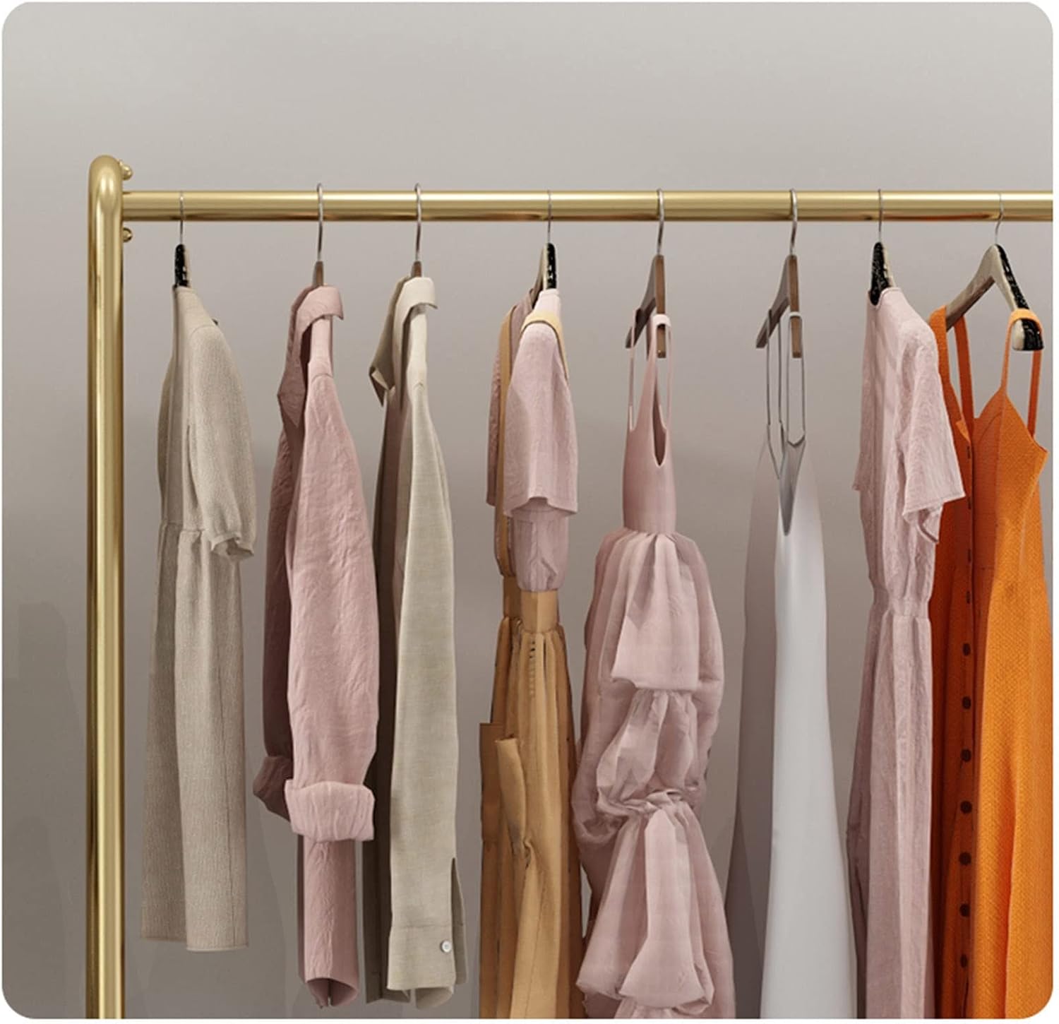 Garment Rack Display Clothes Racks Clothing with Wheels,Clothing Store Retail Racks Commercial Hanger for Hanging Clothes,Heavy Duty Organizer Storage Shelf (C-L100xH135CM/L39.4x53in
