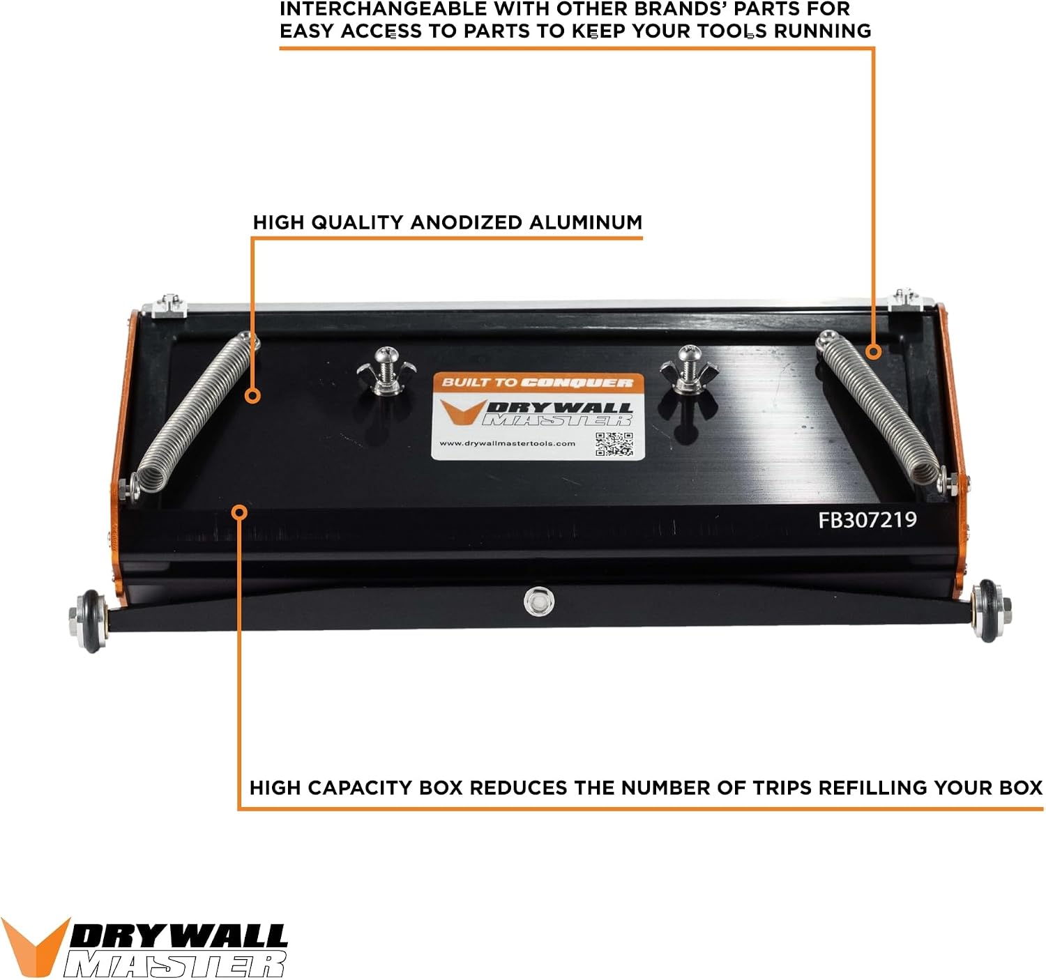 8' High Capacity Flat Finishing Box | Drywall Master – Pro Grade, Quick Clean – Drywall, Sheetrock, Wallboard Finishing – Chicago Family Owned