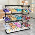 Clothing Store Commercial Shelves, Garment Rack, Boutique Underwear Rack Storage Organizer, Floor-Standing Bra Socks Shorts Scarves Gloves Retail Dis(Black-130x40x130CM/51.19x15.75x51.19in
