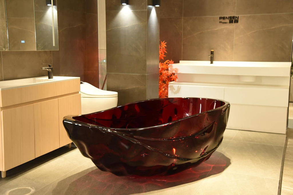 67 inch Freestanding Solid Soaking Bathtub 25S52 17PS