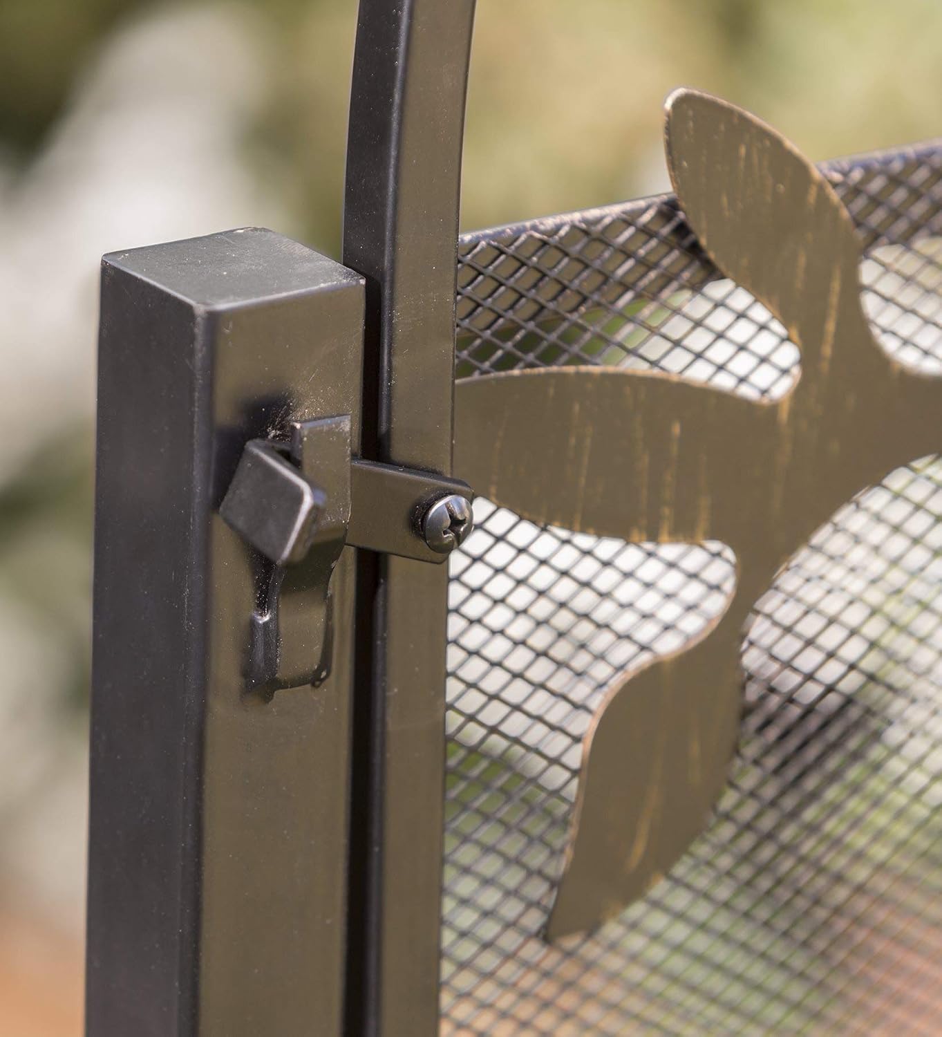 Plow & Hearth Arched Tree of Life Garden Gate | Laser-Cut Design | Metal | Black/Bronze Finish | Versatile | 36' W x 1¼'D x 36' H | Latch Closure