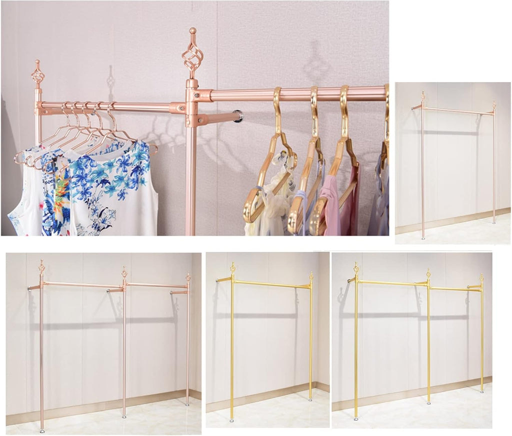 Clothing Rack Wall Mounted Display Clothes Clothing Store Garment Rack Hanger for Hanging Clothes,Commercial Multi-Functional Bedroom Organizer Storage Shel(A-120x30x188cm