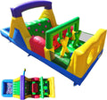 22FT Commercial Inflatable Bounce House Obstacle Course - Heavy Duty PVC Bouncer with Large Slide, Crawl Tunnel & Wet/Dry Pool for Backyard, Birthday Party, Outdoor Games for Kids Ages 3-12
