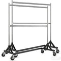 HOKEEPER Clothes Rack, Z Rack Heavy Duty Clothing Rack Commercial Garment Rack for Hanging Clothes with Wheels Hold 610 LBS Rolling Portable Z Rack for Bedroom, Laundry 23' D x 63' W x 86' H, 2Pack