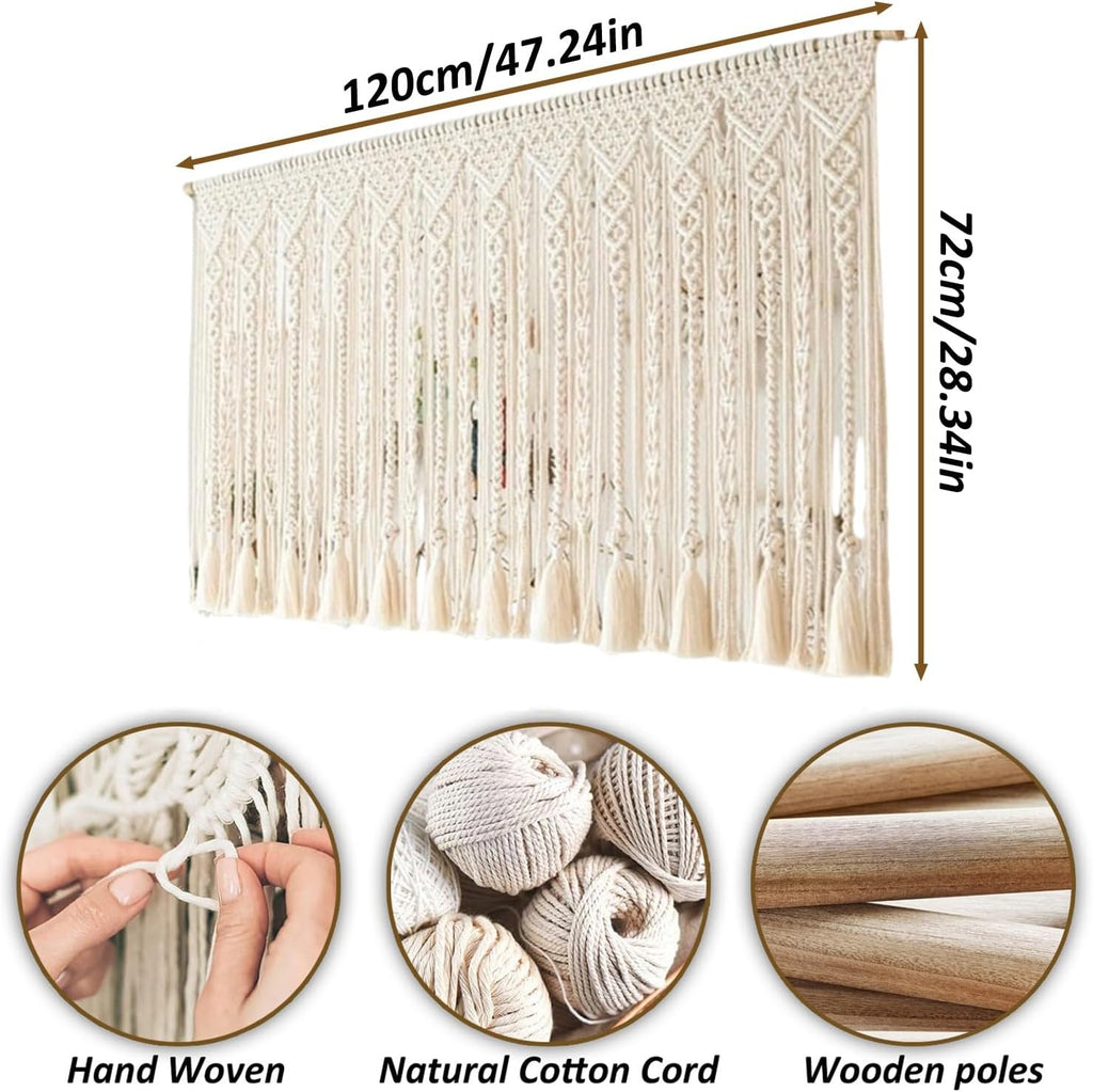 Macrame Wall Hanging Macrame Wall Hanging Cotton Handmade Woven Tapestry Crochet Woven Wall Art, for Bedroom Living Room