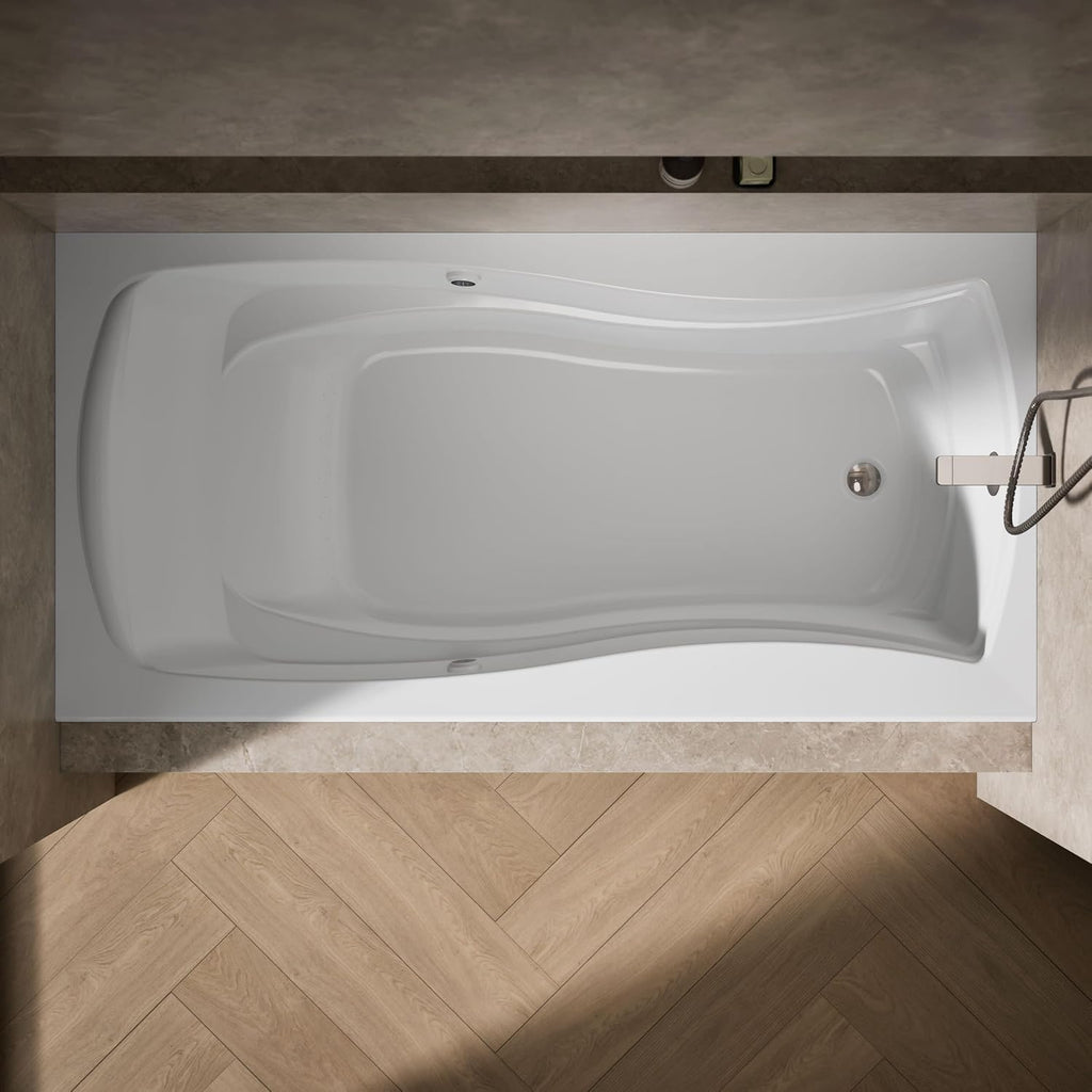 KOHLER K-1257-GHRW 72' X 36' Integral Flange Heated Bubblemassage™ Air Bath With Bask® Heated Surface And Right-Hand Drain