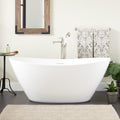 Signature Hardware 948090-60-I Treece 60' Acrylic Freestanding Tub with Integrated Drain and Overflow and Foam Insulation - White