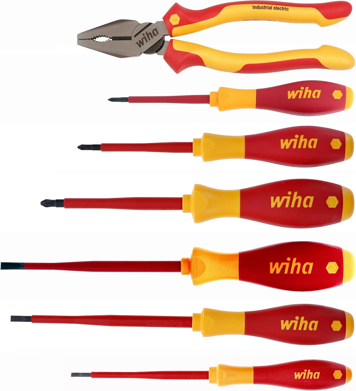 Insulated Lineman's Pliers & Screwdrivers Set, 7 Piece