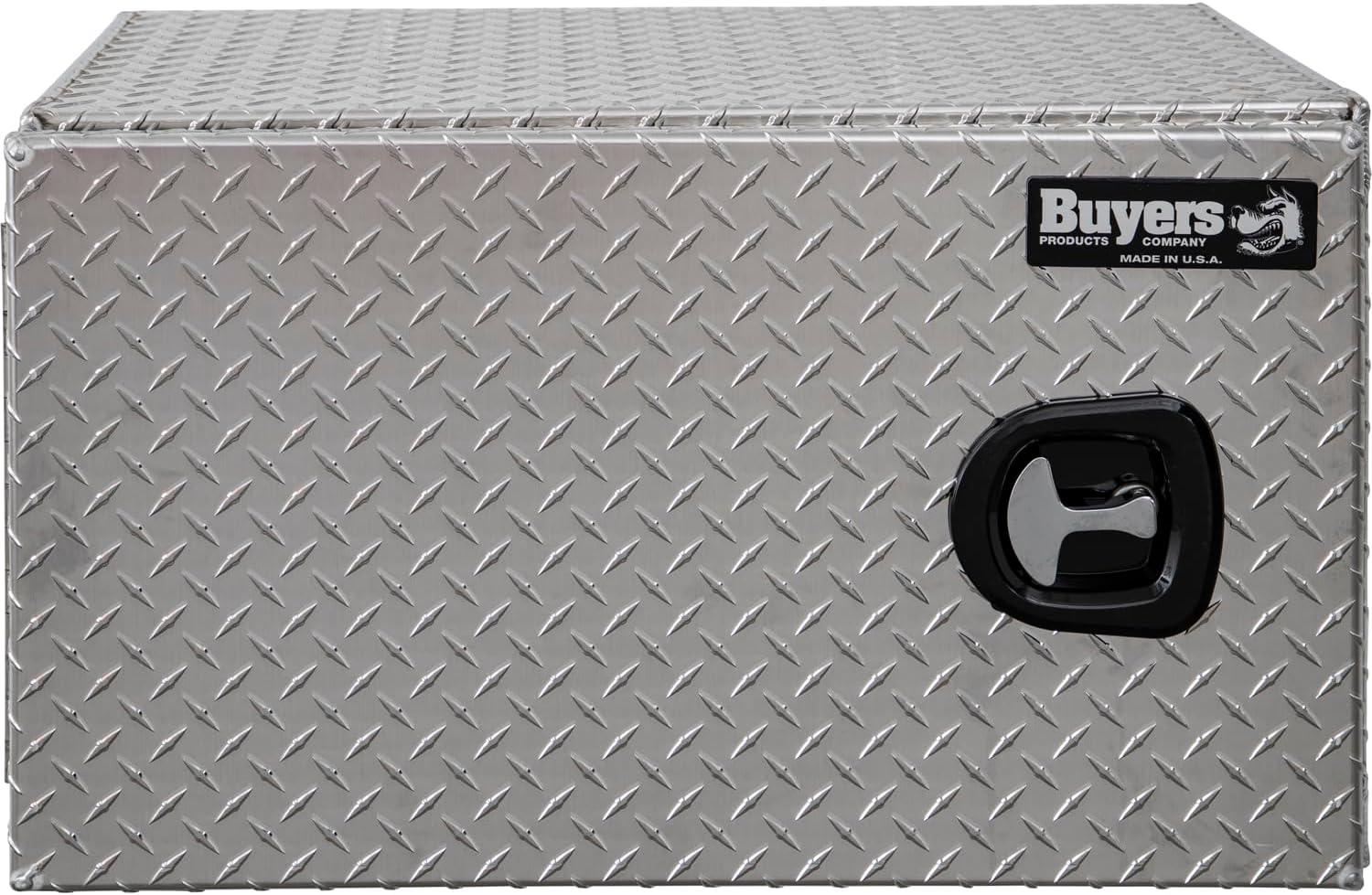 Buyers Products 1705203 Underbody Truck Tool Box with Barn Doors, 18x18x30 Inch, Diamond Tread Aluminum, Made in USA, Compression Latch, Weather Resistant, Toolbox for Flatbeds, Trailers & Work Trucks