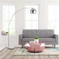 Major-Q Modern Standing Adjustable Floor Lamp with Metal Dome Shade & Marble Base for Living Room - Corner Light Arc Lamps for Bedrooms in Silver Finish