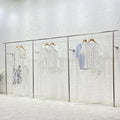 Commercial Garment Rack with Heavy Duty Hanging Rod, Industrial Pipe Closet Organizer for Clothing Store Display and Retail Shelves