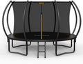 Mersco Trampoline Outdoor 10FT 12FT 14FT with Enclosure and Ladder, ASTM Approved Recreational Trampoline for Kids and Adults, Anti-Rust Coated Frame, Enhanced Weight Capacity